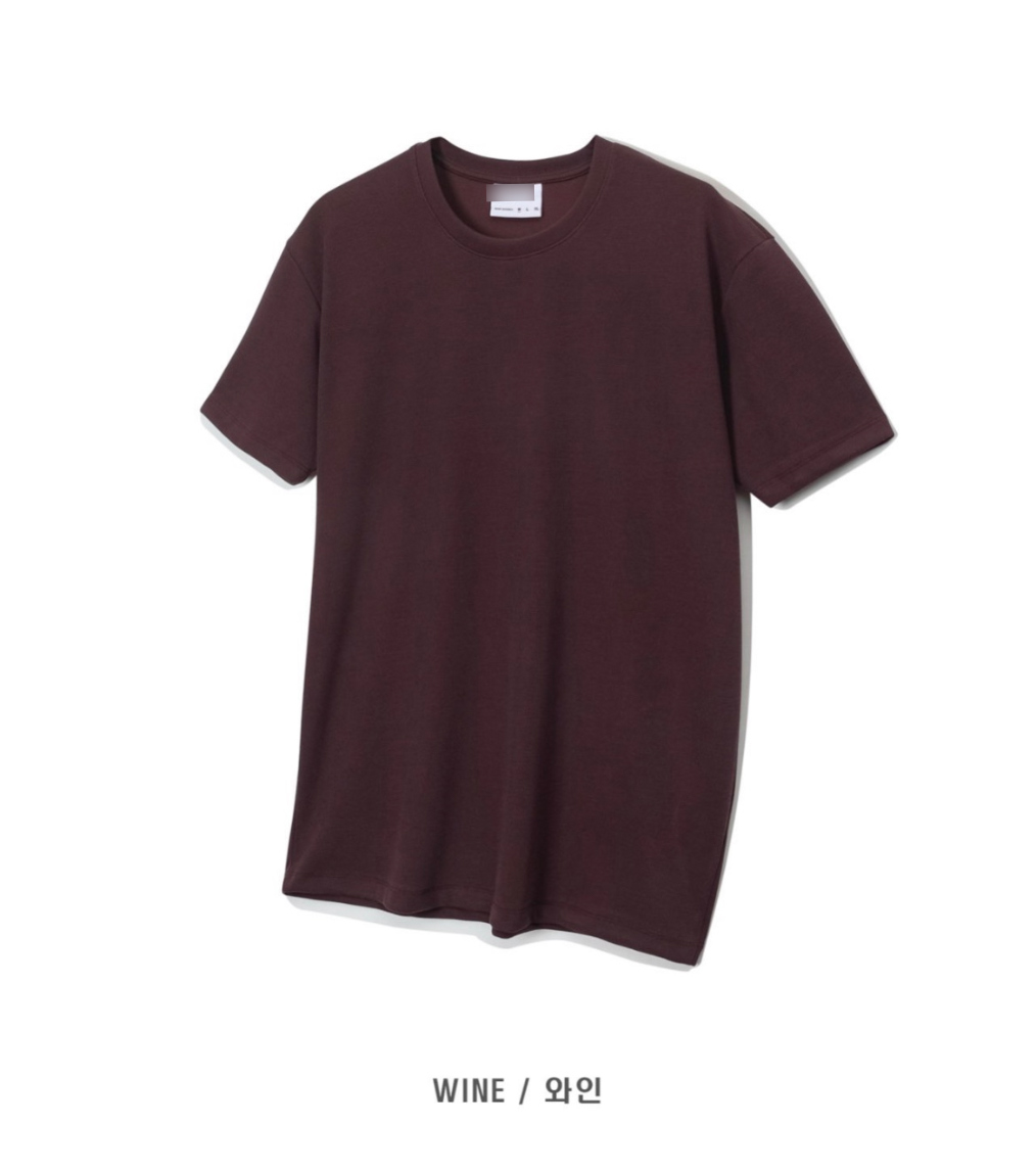 반팔 티셔츠 로즈 색상 이미지-S1L46